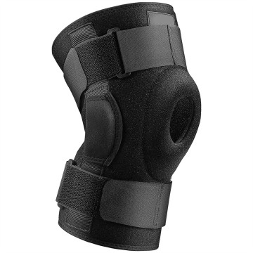 KANGDA Hinged Knee Brace, Adjustable Compression Knee Support Brace