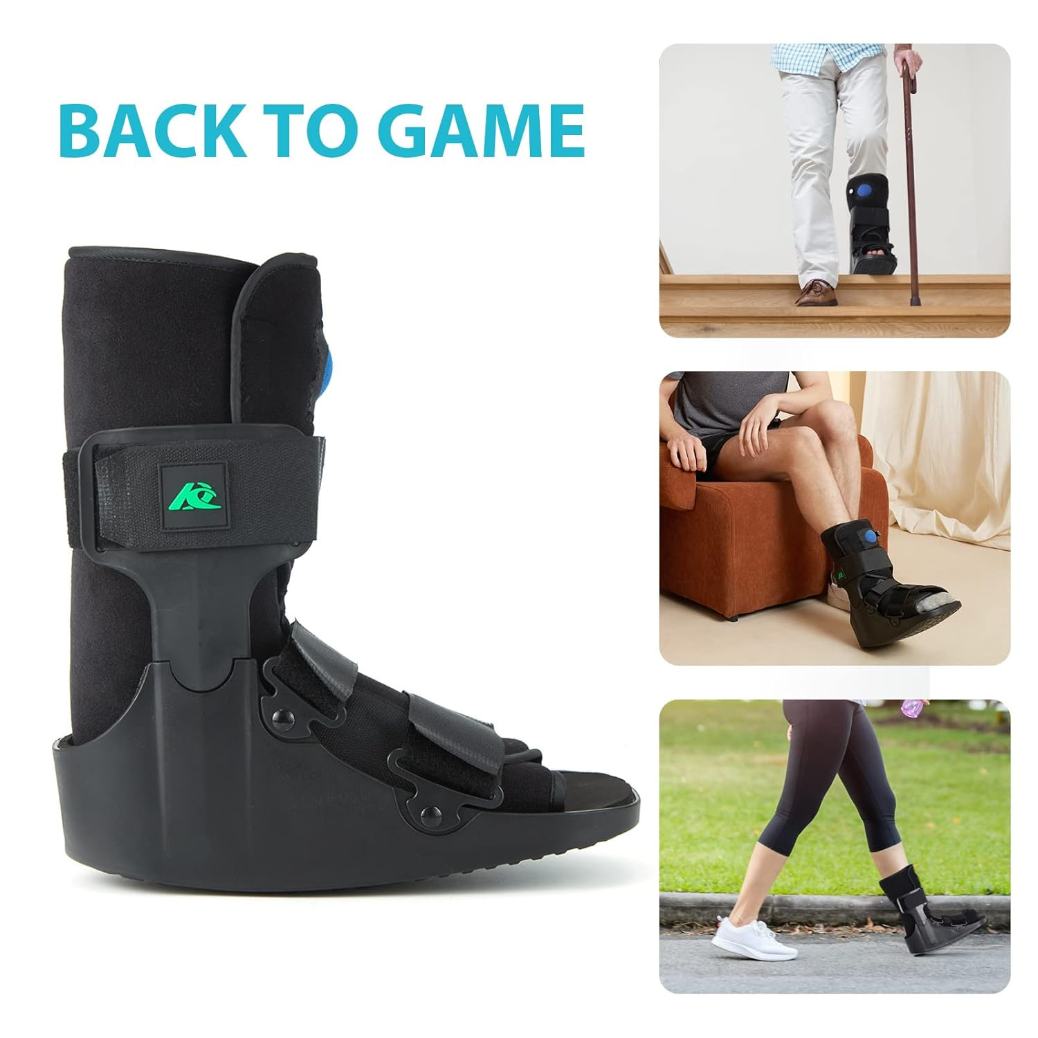 Inflatable Short Adjustable Walker Boot Brace for 05