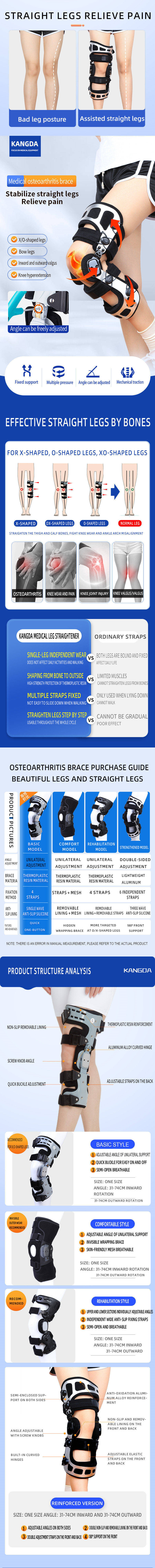 KANGDA Hinged Knee Brace, Adjustable Osteoarthriti01