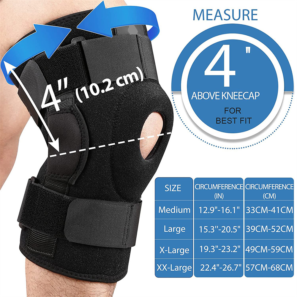 KANGDA Hinged Knee Brace, Adjustable Compression K01